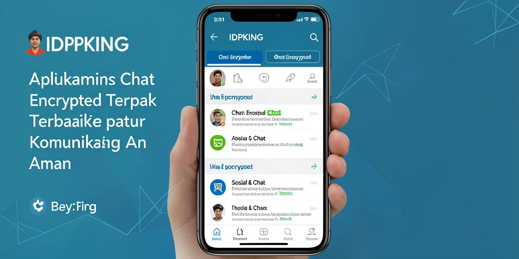 Antarmuka utama aplikasi IDPKING yang menampilkan fungsi Chat Encrypted.