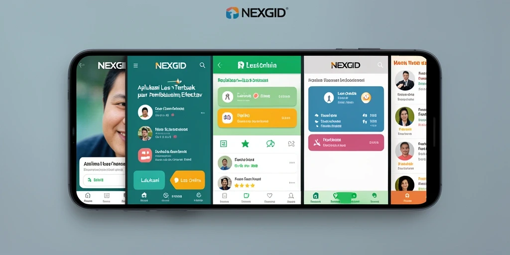 Antarmuka NEXGID yang intuitif untuk Les Online.