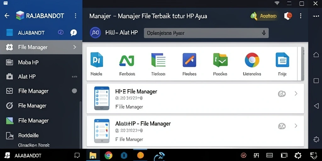 Antarmuka aplikasi RAJABANDOT yang sederhana dan efektif.