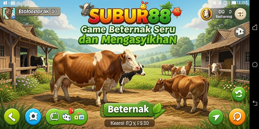 Tampilan antarmuka SUBUR88 yang menarik dan fungsional untuk beternak.
