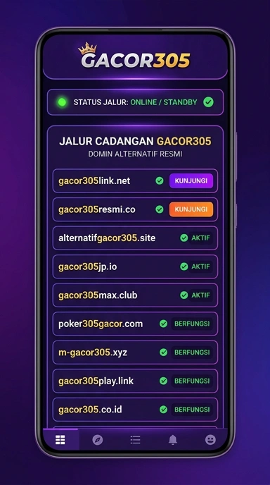 Tampilan link alternatif gacor305