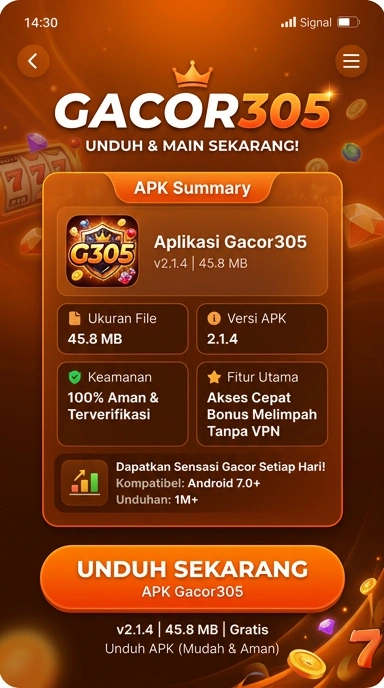 Tampilan halaman APK gacor305